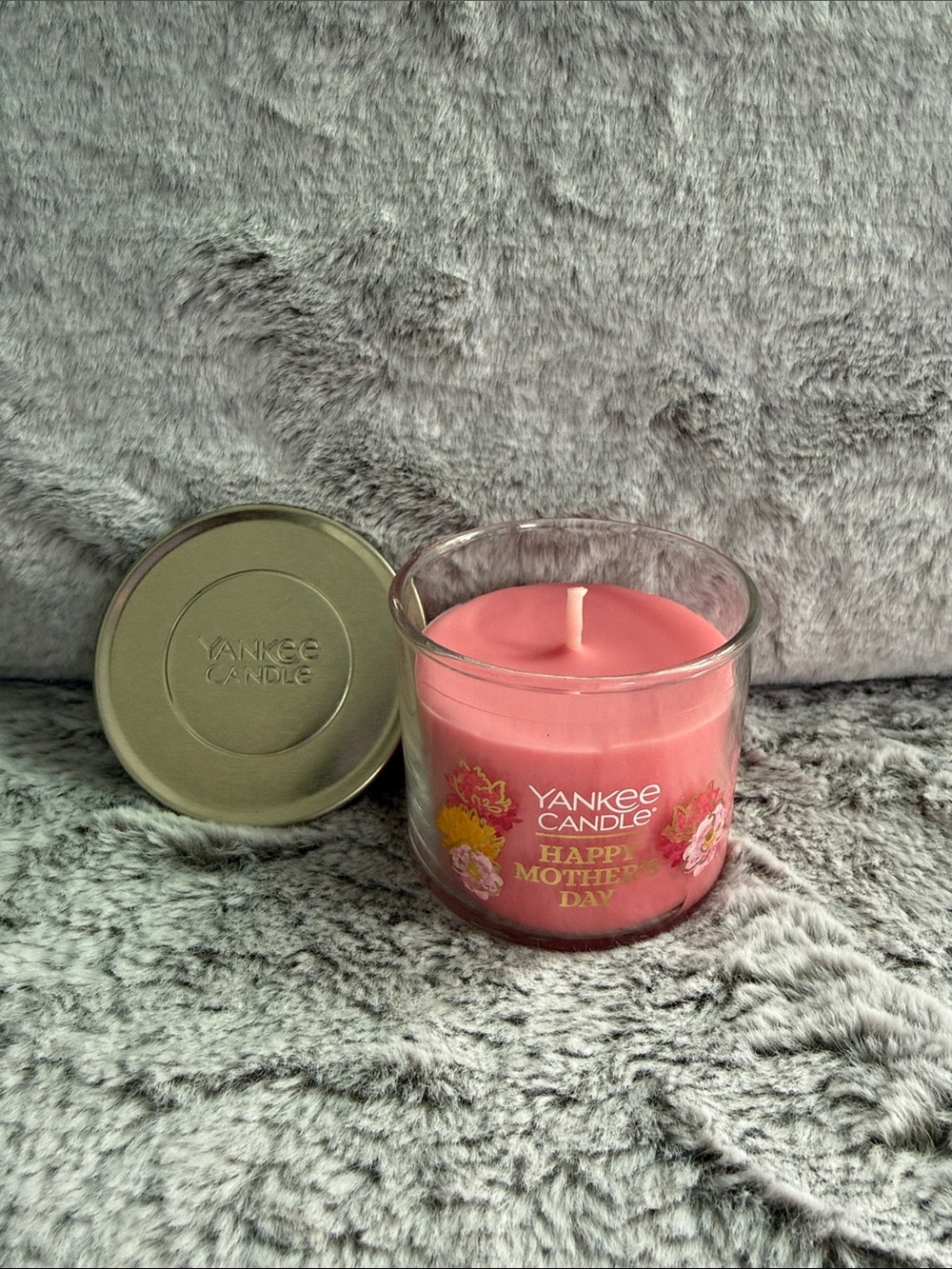 Yankee Candle Pink Floral 'Happy Mother's Day' Jar Candle NWT